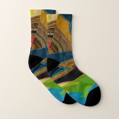 Chaos in Color All_Over_Print Socks
