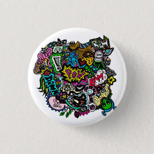 Chaos in color button badge