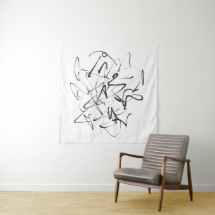 Chaos in Ink – Expressive Line Abstraction Tapestry