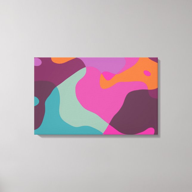 Chaos in retro colors canvas print (Front)