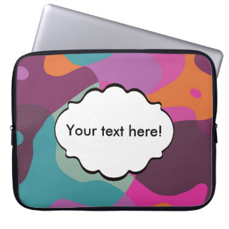 Chaos in retro colors laptop sleeve
