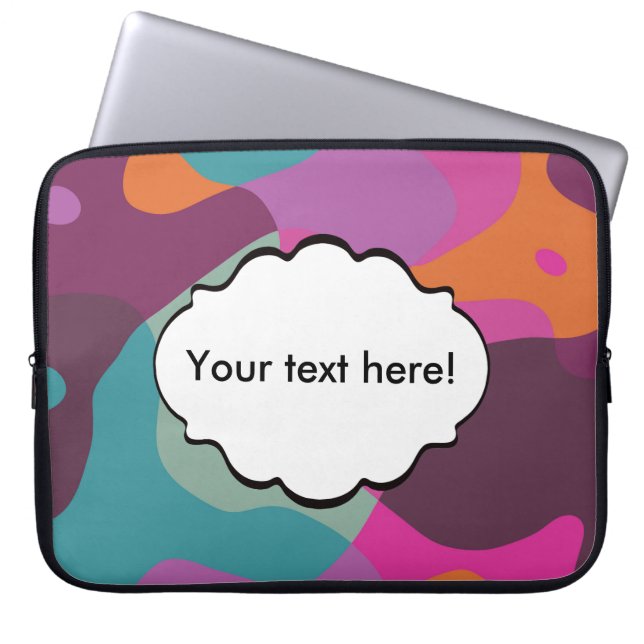 Chaos in retro colors laptop sleeve (Front)