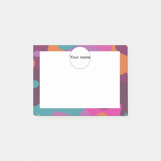 Chaos in retro colors post-it notes (Front)