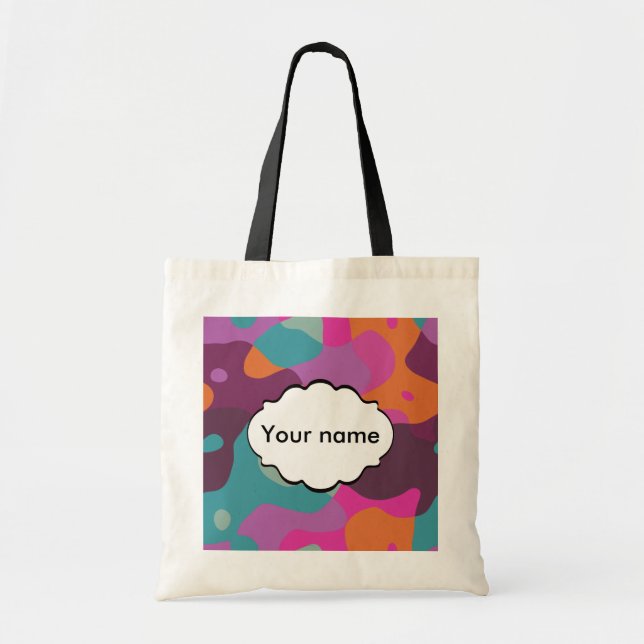 Chaos in retro colors tote bag (Front)