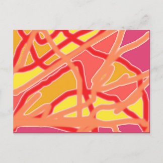 Chaos into Form Digital Art Postcard - Pink