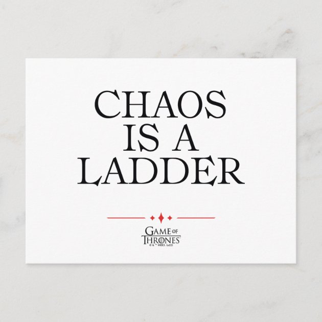 Chaos Is A Ladder Postcard Zazzle Chaos Is A Ladder Postcard Tcvuo 630 