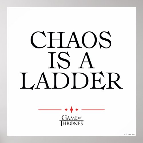 Chaos Is A Ladder Poster