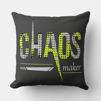 Chaos Maker Funny Throw Pillow