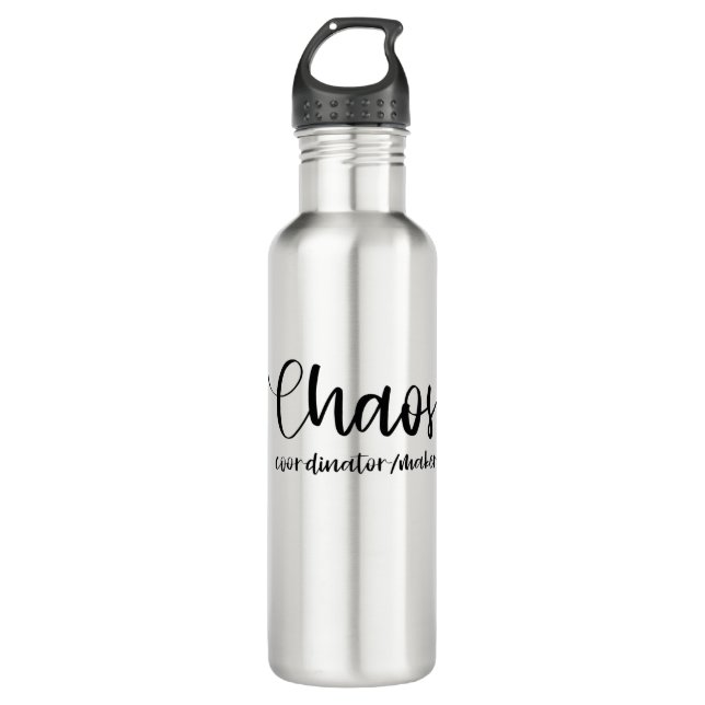 chaos maker stainless steel water bottle (Front)