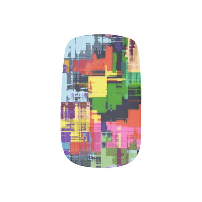 Chaos Nail Polish Strips Minx Nail Wraps (Left Thumb)