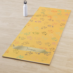 Chaos OMs Yellow, Pretty Bright Om Yoga Mat