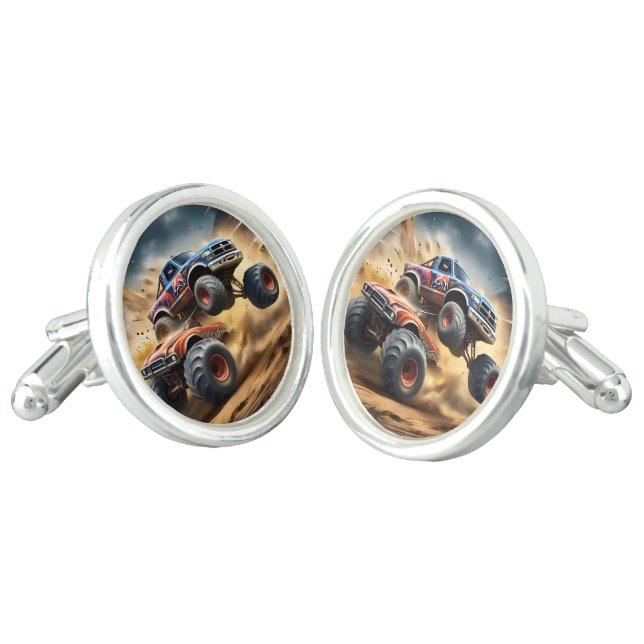 Chaos on Wheels: Monster Truck Smash Derby, Cufflinks (Angled)