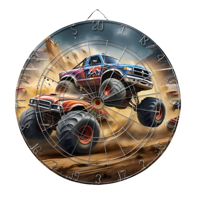 Chaos on Wheels: Monster Truck Smash Derby, Dart Board (Front)