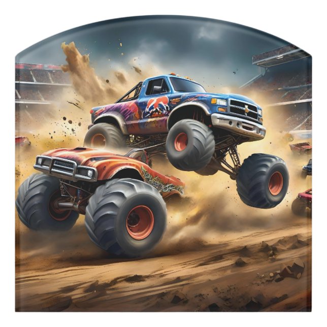 Chaos on Wheels: Monster Truck Smash Derby, Door Sign (Contour Front)