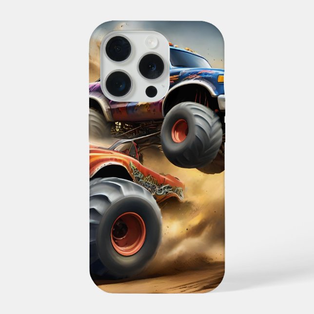Chaos on Wheels: Monster Truck Smash Derby iPhone Case (Back)
