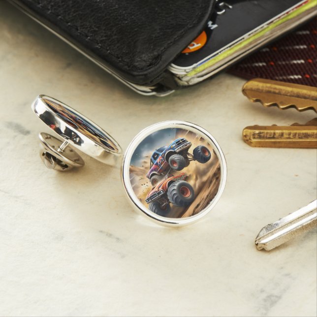 Chaos on Wheels: Monster Truck Smash Derby, Lapel Pin (In Situ)