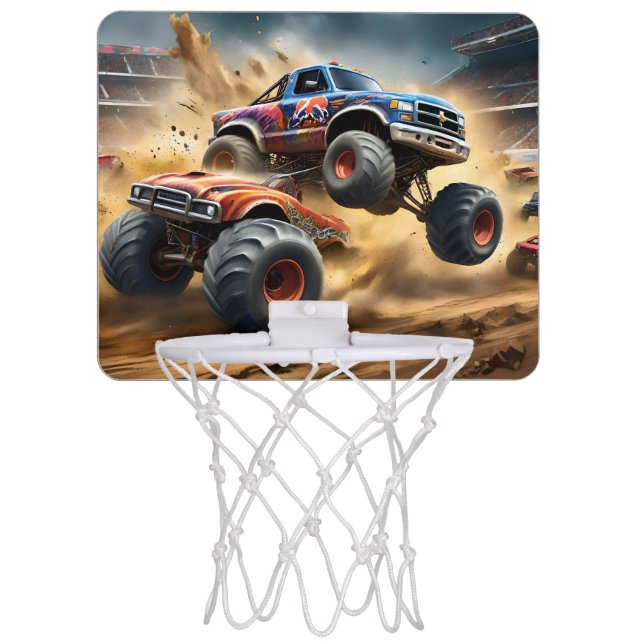 Chaos on Wheels: Monster Truck Smash Derby, Mini Basketball Hoop (Front)