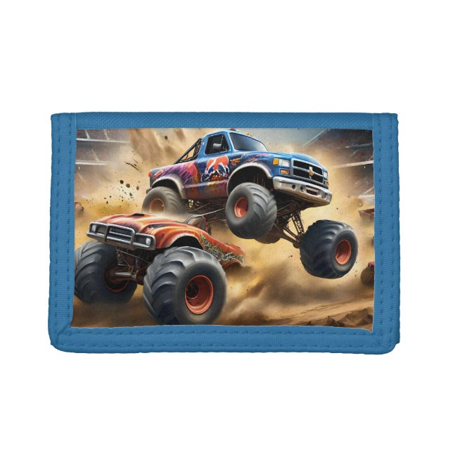 Chaos on Wheels: Monster Truck Smash Derby Trifold Wallet (Front)