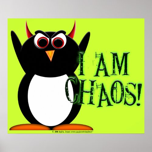 Chaos Penguin Poster