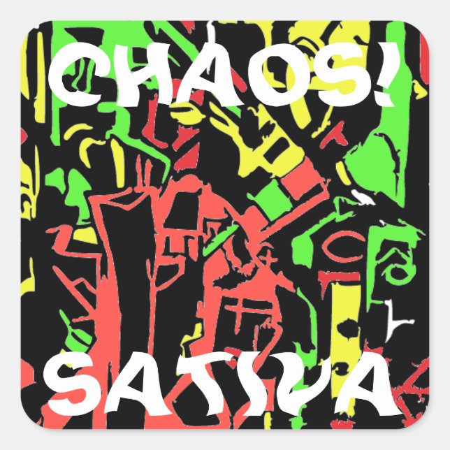 CHAOS SATIVA SQUARE STICKER (Front)