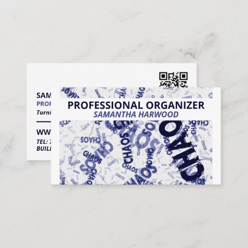 Chaos Slogan Design Professional Organizer Business Card