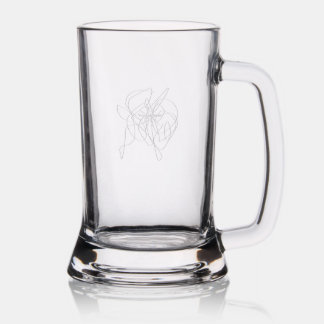 Chaos Theory Humor Etched Beer Stein