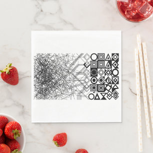 Chaos to Order Abstract Geometric Napkins