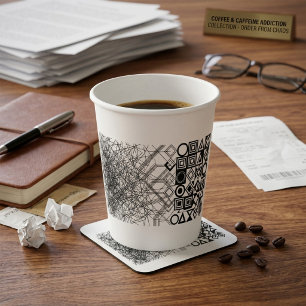 Chaos to Order Abstract Geometric  Paper Cups