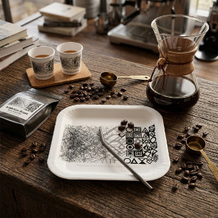 Chaos to Order Abstract Geometric Paper Plates