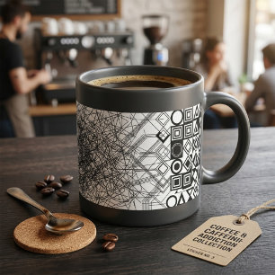 Chaos to Order Abstract Geometric Rectangular Sticker