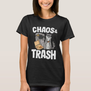 Chaos & Trash Garbage Panda Eating Pizza Raccoon T-Shirt