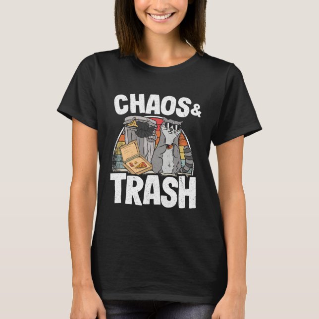 Chaos & Trash Garbage Panda Raccoon 2 T-Shirt (Front)