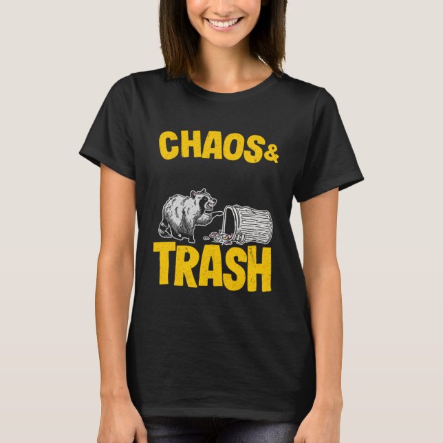 Chaos & Trash Garbage Panda Raccoon T-Shirt (Front)