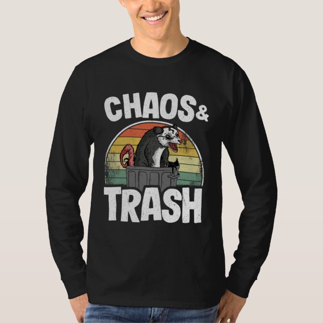 Chaos & Trash Opossum  Possum T-Shirt (Front)