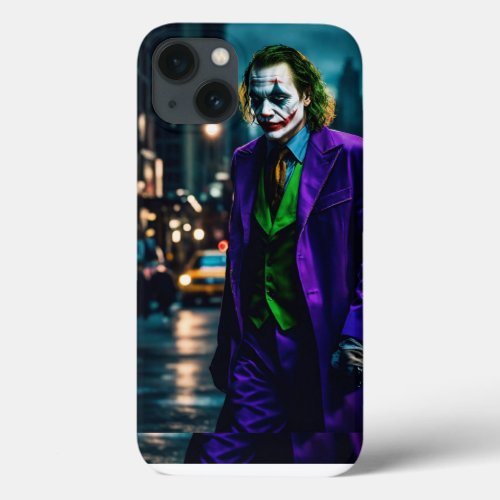 Chaos Unleashed Joker_Themed Phone Back Cover iPhone 13 Case