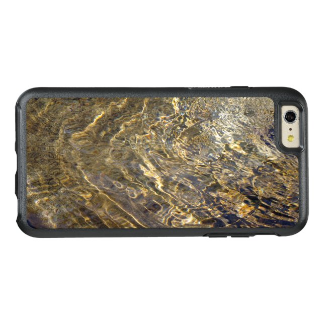 Chaotic Abstract Golden Fountain Water Otterbox iPhone Case (Back Horizontal)