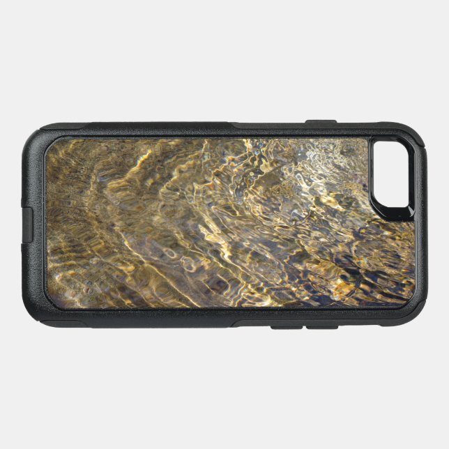 Chaotic Abstract Golden Fountain Water Otterbox iPhone Case (Back Horizontal)