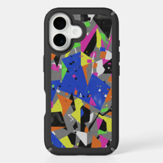 Chaotic Abstract iPhone 16 Case | Colorful Anti-De