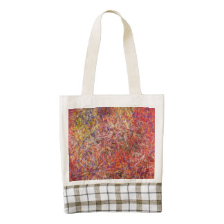 Chaotic abstract multicolored pattern zazzle HEART tote bag