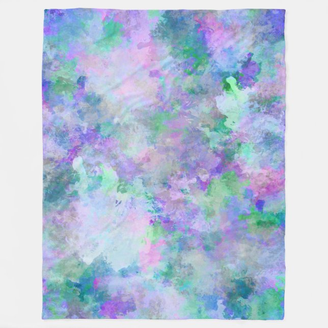 Chaotic Abstract Painting Fleece Blanket (Front)