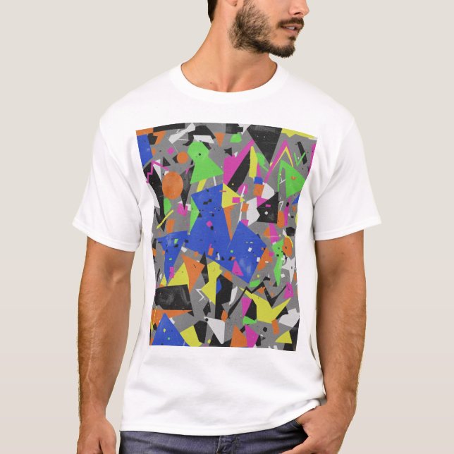 Chaotic Anti-Design Poster | Overlapping Abstract  T-Shirt (Front)