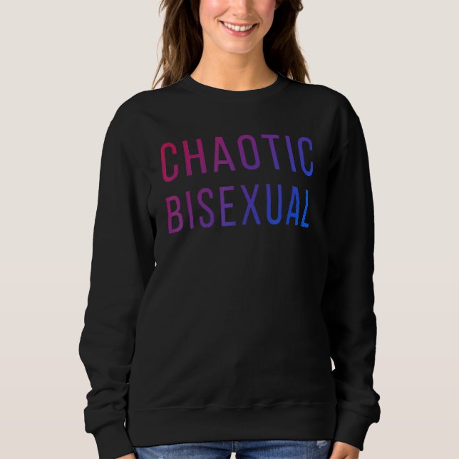 Chaotic Bisexual Rainbow Bi Pride Flag LGBT Pride  Sweatshirt (Front)