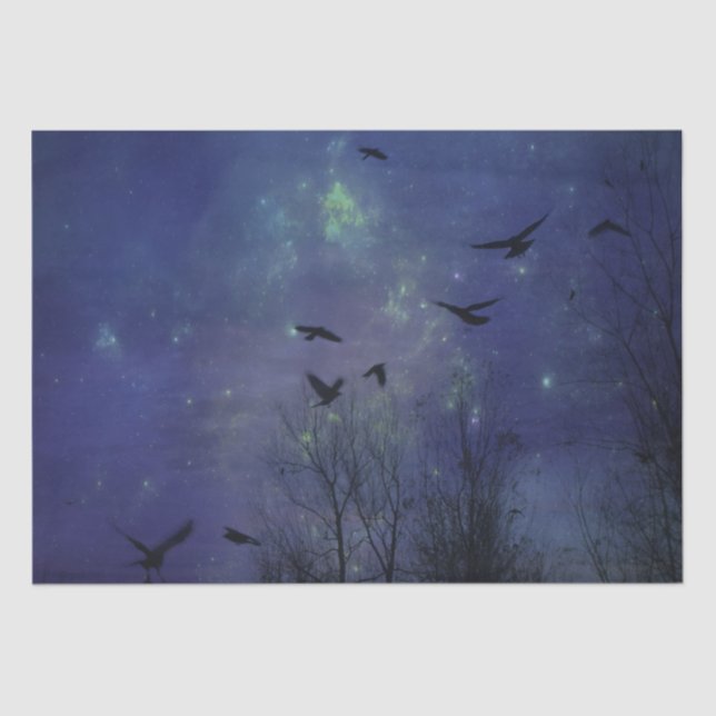 Chaotic Blue Night Tissue Paper (Front)