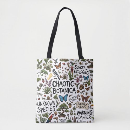 Chaotic Botanica Surreal Ecologies Illustration Pr Tote Bag