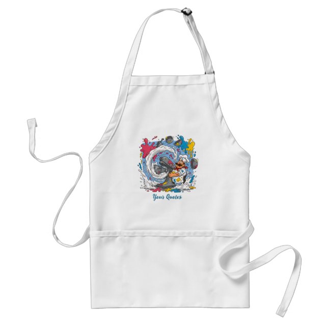 Chaotic Chef With Exploding Mixer Adult Apron (Front)