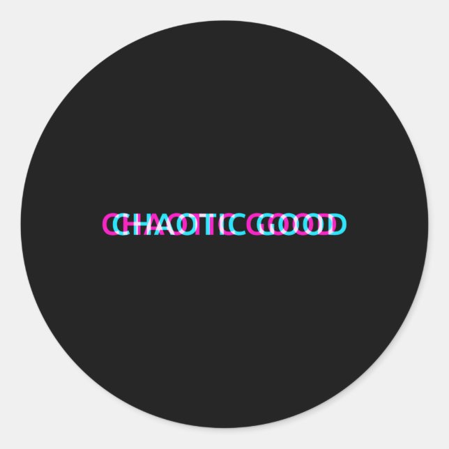 Chaotic Classic Round Sticker (Front)