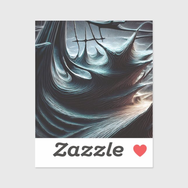 Chaotic Dark Seas Swept By The Storm Winds Sticker (Sheet)