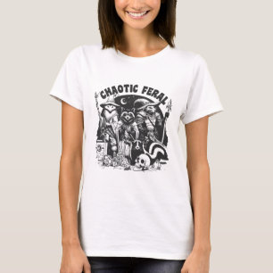 Chaotic Feral Funny Raccoon Possum Skunk Boardgame T-Shirt