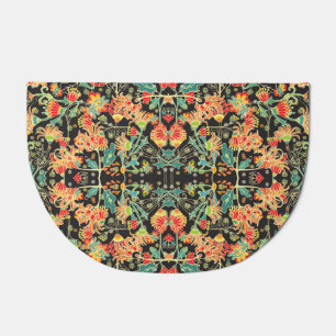 Chaotic floral: vintage abstract pattern. doormat