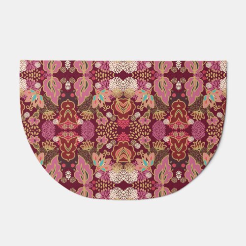 Chaotic Floral Vintage Pattern Doormat